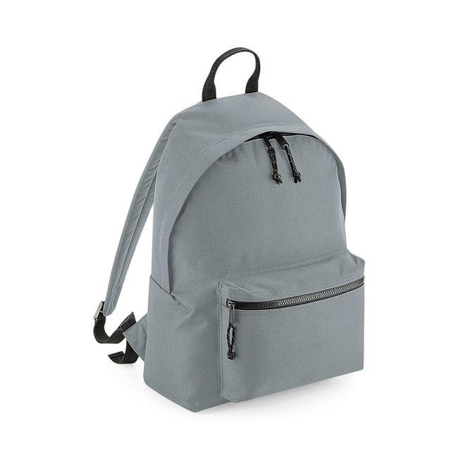 Pure Grey - Front - BagBase Recycled Backpack