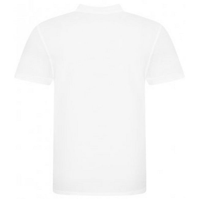 White - Back - Awdis Mens Piqu Cotton Short-Sleeved Polo Shirt