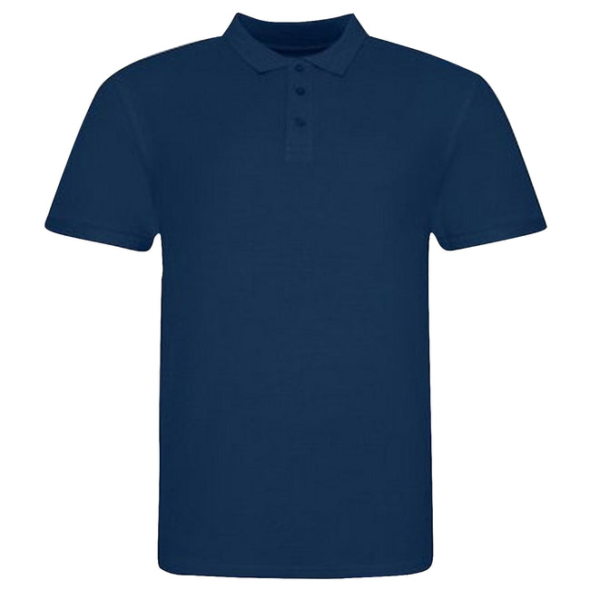 Ink - Front - Awdis Mens Piqu Cotton Short-Sleeved Polo Shirt