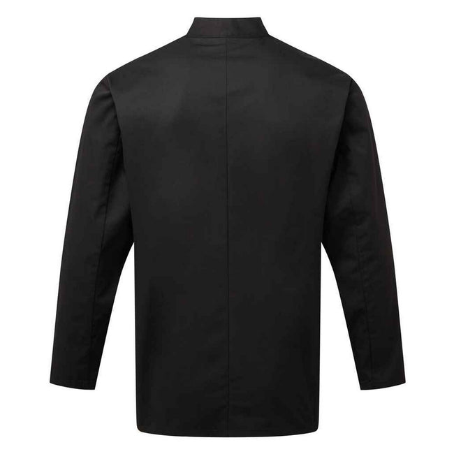 Black - Front - Premier Mens Essential Long-Sleeved Chef Jacket