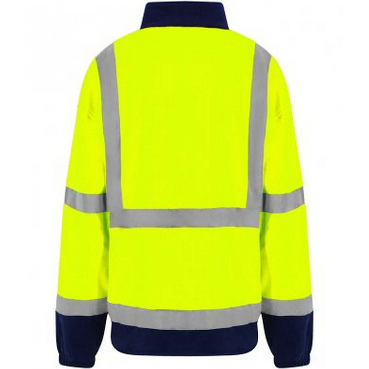 Yellow-Navy - Back - PRO RTX Mens High-Vis Fleece Jacket