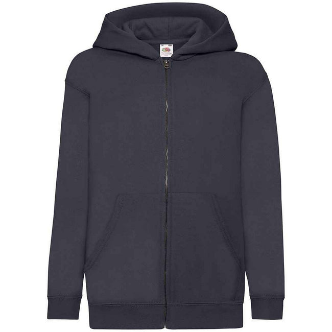 Deep Navy - Front - Fruit Of The Loom Childrens-Kids Hooded Sweatshirt
