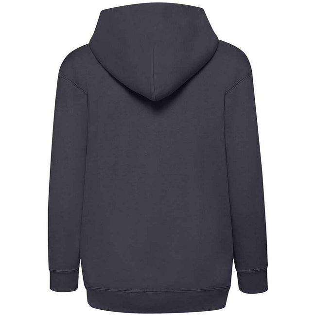 Deep Navy - Side - Fruit Of The Loom Childrens-Kids Hooded Sweatshirt