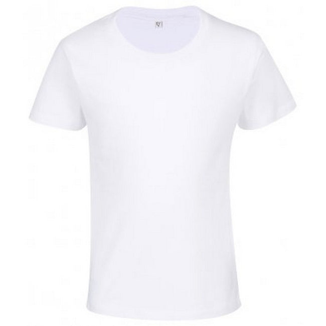 White - Front - RTP Apparel Childrens-Kids Organic Short-Sleeved T-Shirt