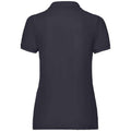 Black - Back - Fruit of the Loom Womens-Ladies Lady Fit Piqué Polo Shirt