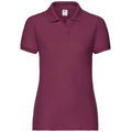 Burgundy - Front - Fruit of the Loom Womens-Ladies Lady Fit Piqué Polo Shirt