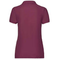 Burgundy - Side - Fruit of the Loom Womens-Ladies Lady Fit Piqué Polo Shirt
