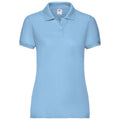 Sky Blue - Front - Fruit of the Loom Womens-Ladies Lady Fit Piqué Polo Shirt