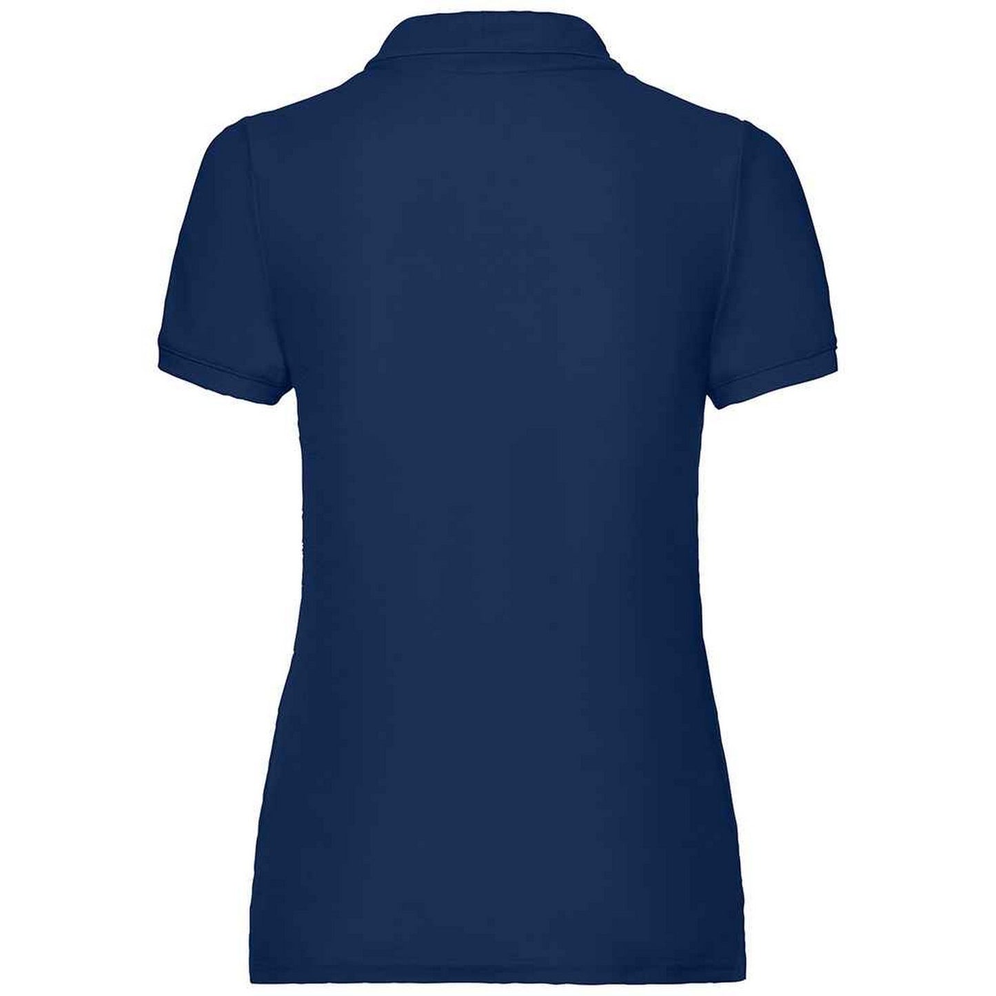Navy - Side - Fruit of the Loom Womens-Ladies Lady Fit Piqué Polo Shirt