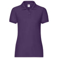 Purple - Front - Fruit of the Loom Womens-Ladies Lady Fit Piqué Polo Shirt