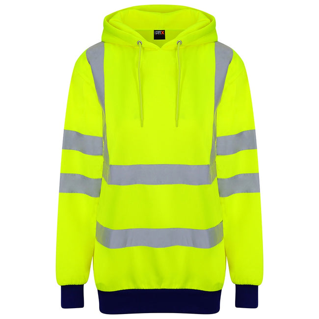 Yellow-Navy - Front - PRO RTX Mens High-Vis Hoodie