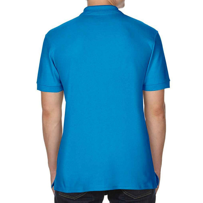 Sapphire Blue - Front - Gildan Mens Double Piqué Polo Shirt