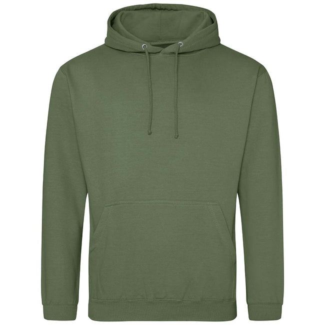 Earthy Green - Front - Awdis Unisex Adult College Hoodie