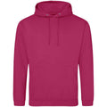 Hot Pink - Front - Awdis Unisex Adult College Hoodie