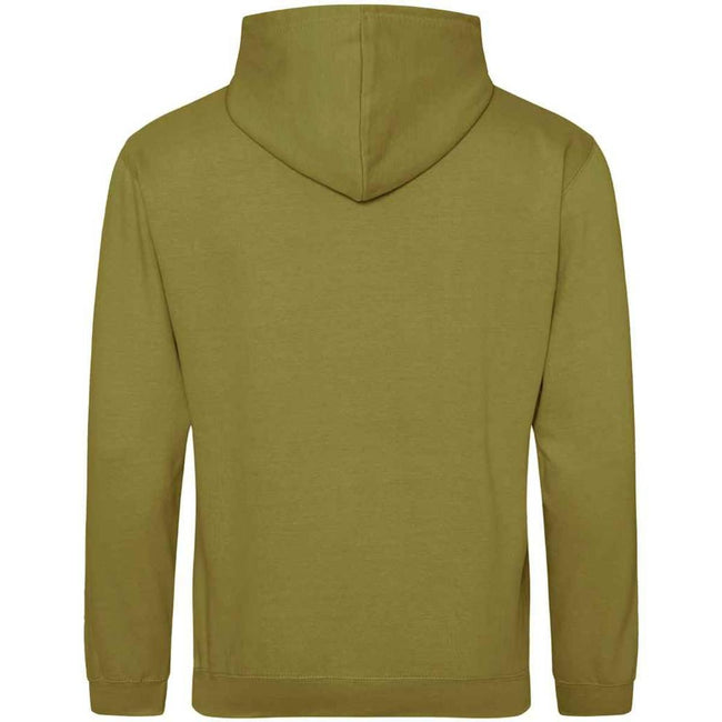 Khaki Green - Back - Awdis Unisex Adult College Hoodie
