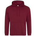 Burgundy - Front - Awdis Unisex Adult College Hoodie