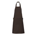 Chocolate - Front - SOLS Unisex Gala Long Bib Apron - Barwear