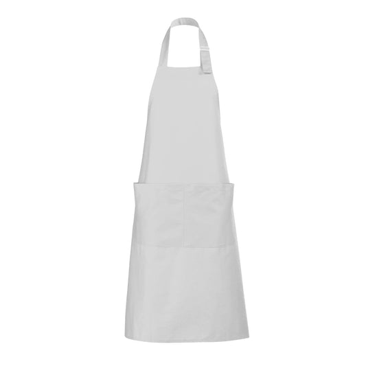 White - Front - SOLS Unisex Gala Long Bib Apron - Barwear