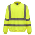 Yellow - Front - Yoko Unisex Adult Hi-Vis Sweatshirt