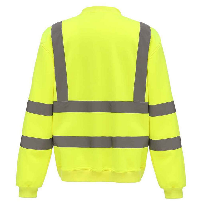 Yellow - Back - Yoko Unisex Adult Hi-Vis Sweatshirt