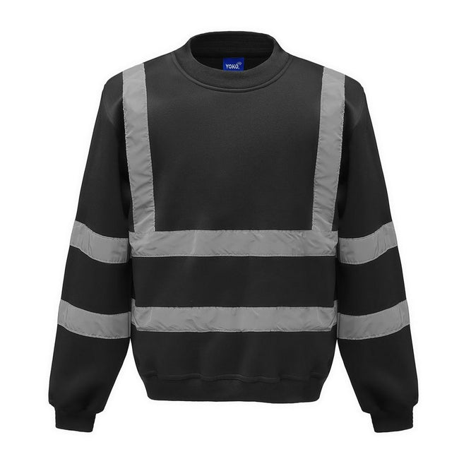 Black - Front - Yoko Unisex Adult Hi-Vis Sweatshirt