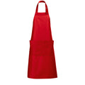 Red - Front - SOLS Unisex Gala Long Bib Apron - Barwear