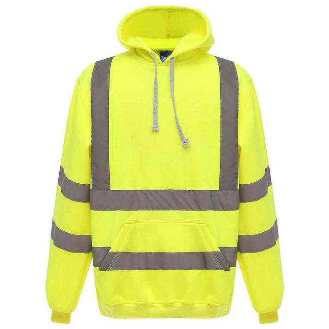 Yellow - Front - Yoko Mens Hi-Vis Hoodie