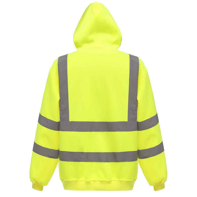 Yellow - Back - Yoko Mens Hi-Vis Hoodie