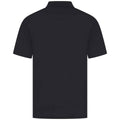 Black - Back - Henbury Mens Pique Polo Shirt