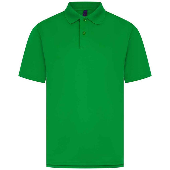 Kelly Green - Front - Henbury Mens Pique Polo Shirt