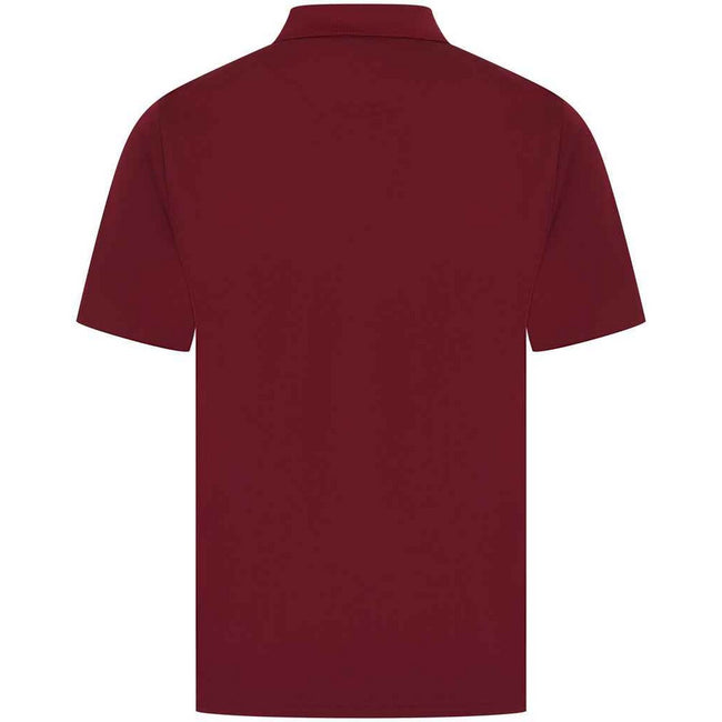 Burgundy - Back - Henbury Mens Pique Polo Shirt