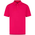 Bright Pink - Front - Henbury Mens Pique Polo Shirt