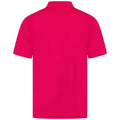 Bright Pink - Back - Henbury Mens Pique Polo Shirt