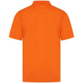 Bright Orange - Back - Henbury Mens Pique Polo Shirt