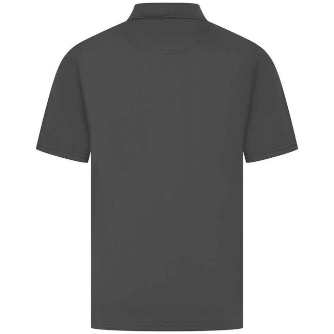Charcoal - Back - Henbury Mens Pique Polo Shirt
