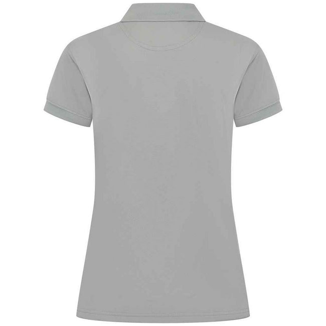 Silver - Back - Henbury Womens-Ladies Pique Polo Shirt