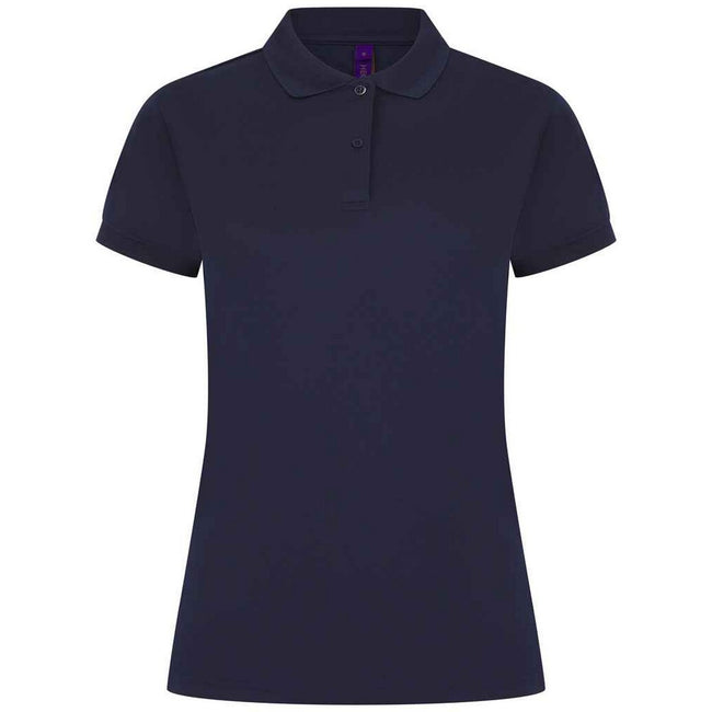 Oxford Navy - Front - Henbury Womens-Ladies Pique Polo Shirt