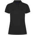 White - Lifestyle - Henbury Womens-Ladies Pique Polo Shirt
