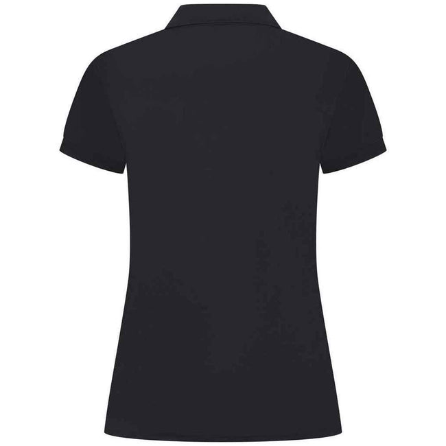 Navy - Back - Henbury Womens-Ladies Pique Polo Shirt