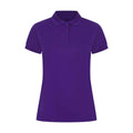 Bright Purple - Front - Henbury Womens-Ladies Pique Polo Shirt