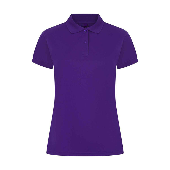 Bright Purple - Front - Henbury Womens-Ladies Pique Polo Shirt