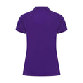 Bright Purple - Back - Henbury Womens-Ladies Pique Polo Shirt