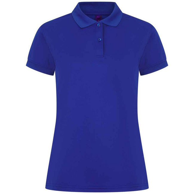 Royal Blue - Front - Henbury Womens-Ladies Pique Polo Shirt