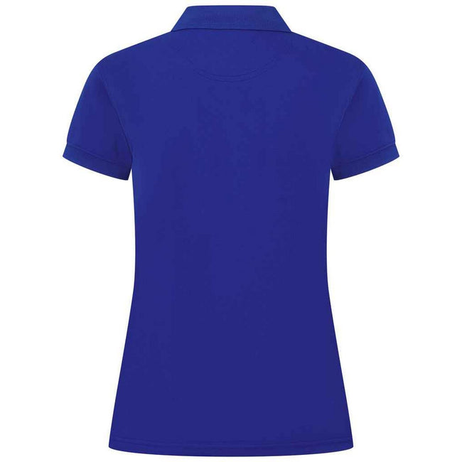 Royal Blue - Back - Henbury Womens-Ladies Pique Polo Shirt