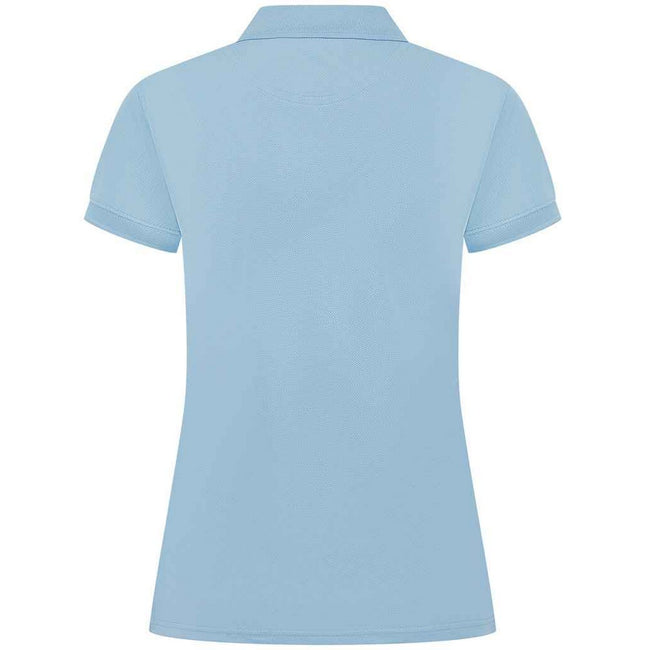 Light Blue - Back - Henbury Womens-Ladies Pique Polo Shirt