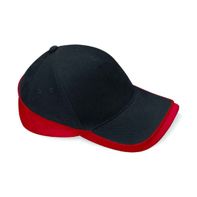 Black-Classic Red - Back - Beechfield Teamwear Competition Cap