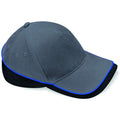 Graphite-Black-Bright Royal Blue - Front - Beechfield Teamwear Competition Cap