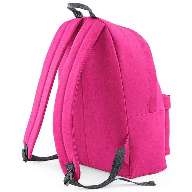 Fuchsia-Graphite - Back - Bagbase Original Fashion Backpack
