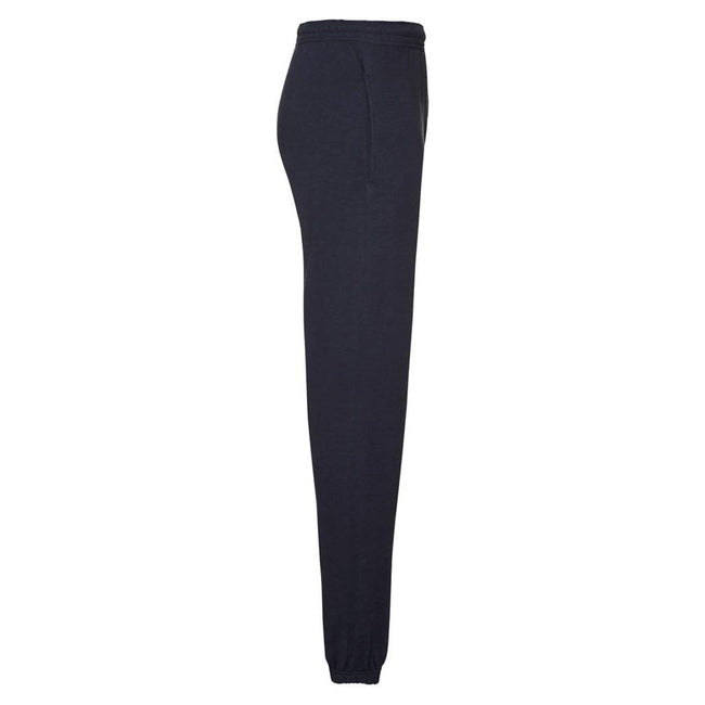 Navy - Side - Fruit of the Loom Mens Classic Elasticated Hem Jogging Bottoms
