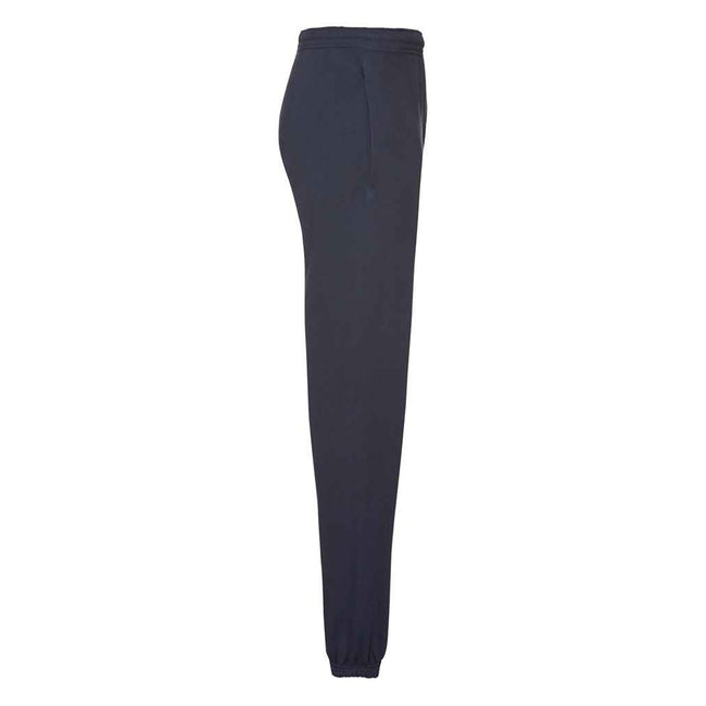 Deep Navy - Back - Fruit of the Loom Mens Classic Elasticated Hem Jogging Bottoms